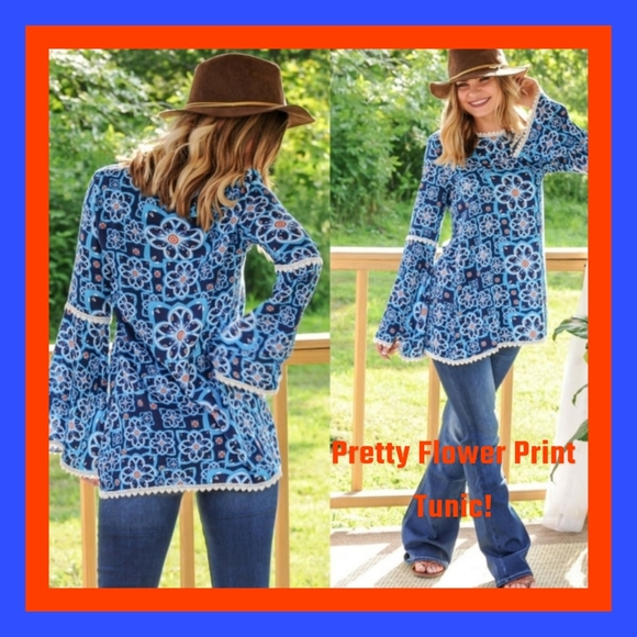 Day and Night Tops - LAST DAY SALE‼Pretty Blue Tunic  Various sizes